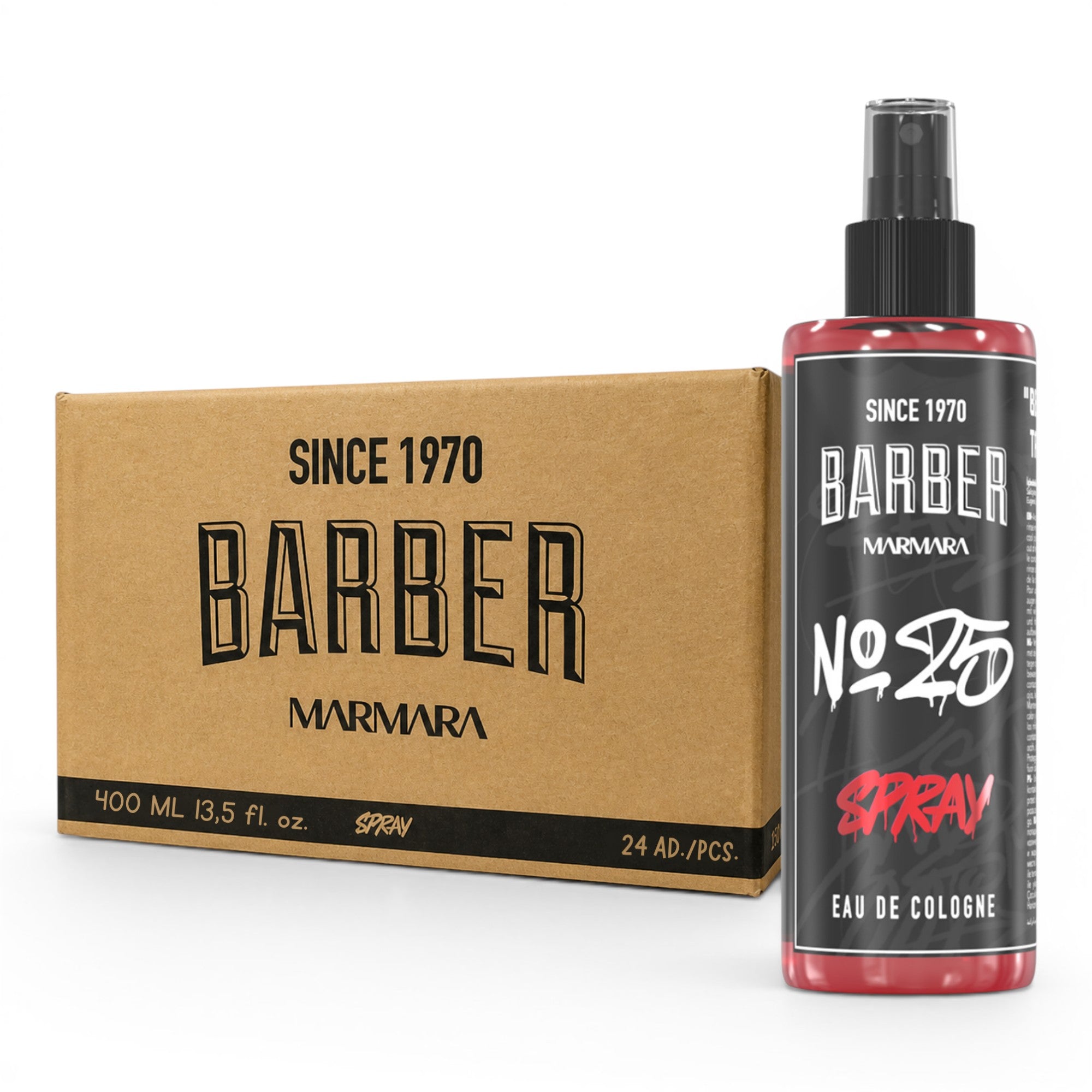 Barber Marmara Graffiti Spray Cologne No 25 - 400ml (Bulk Pack of 24)