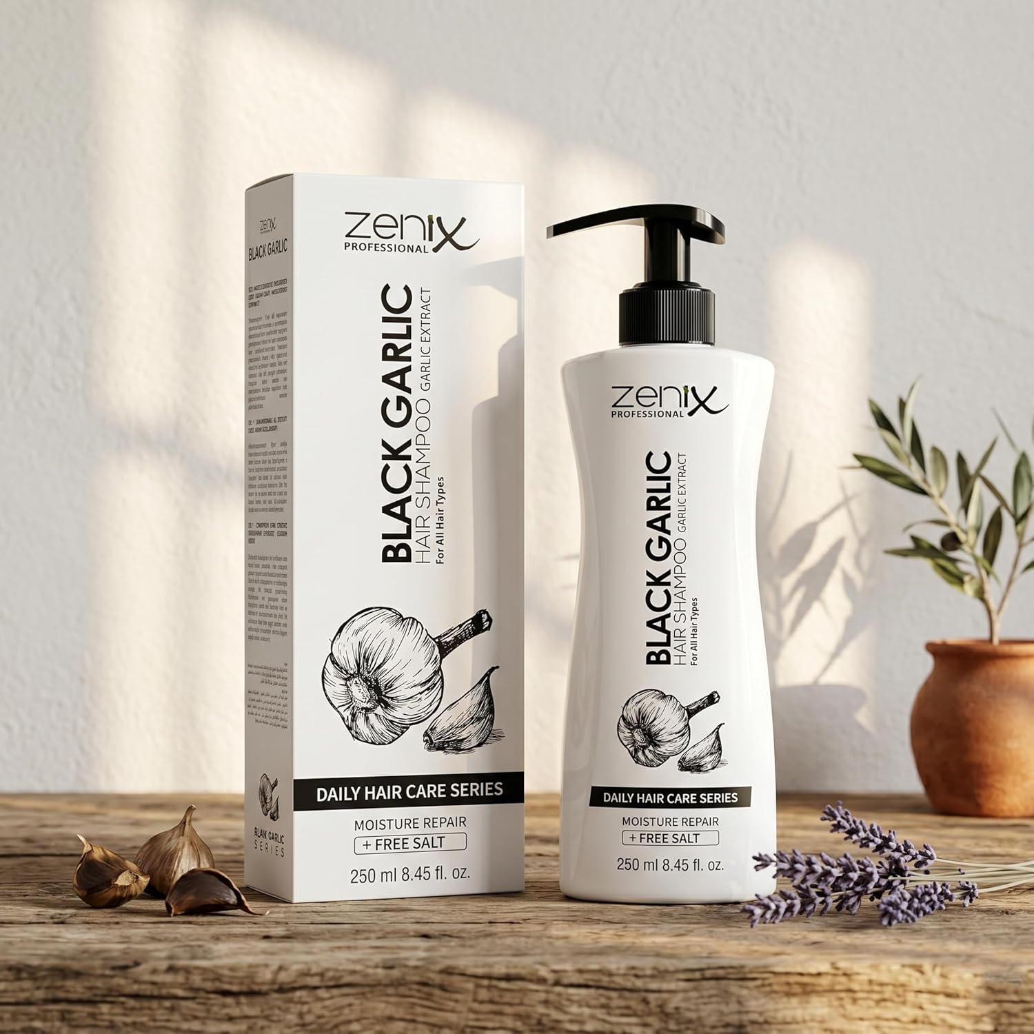 Zenix Professional Black Garlic Hair Shampoo 400ml