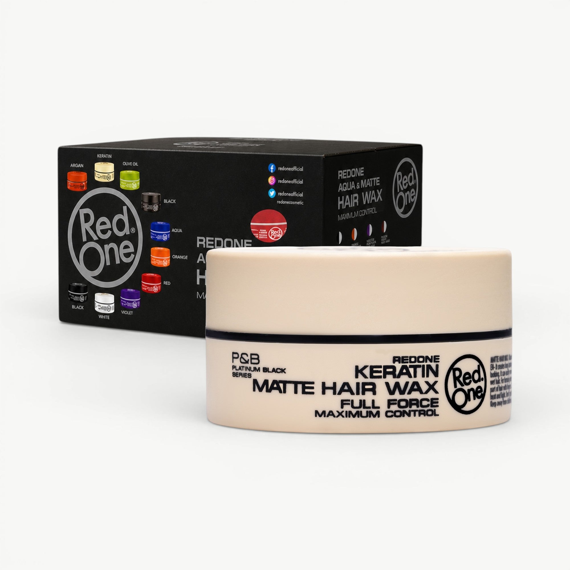 RedOne Keratin Matte Hair Wax - 48 Pack | Maximum Control