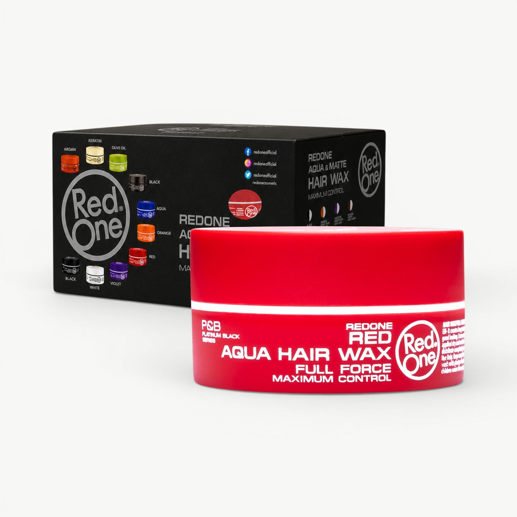 RedOne Red Aqua Hair Wax - 48 Pack | Maximum Control
