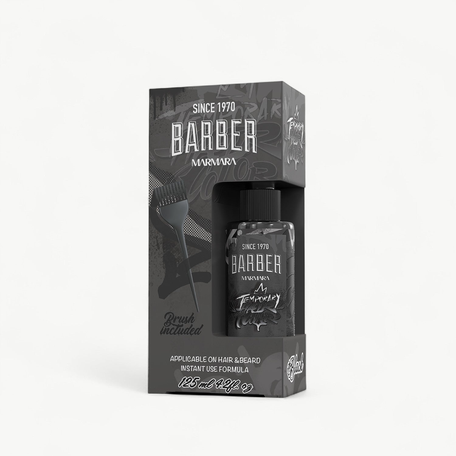 Barber Marmara Temporary Beard & Hair Color – Black 125 ml