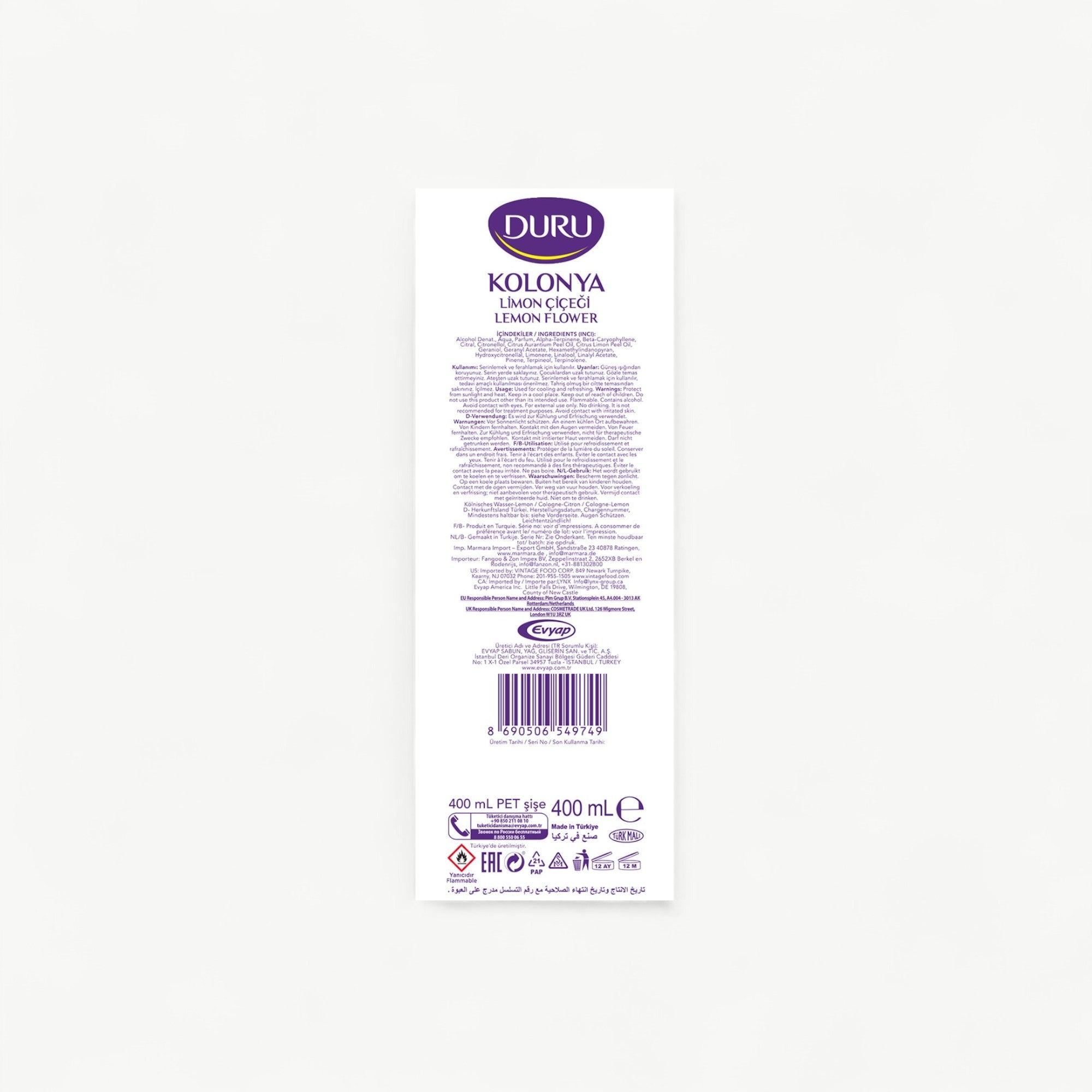 Duru Lemon  80° – Aftershave Cologne 400ml