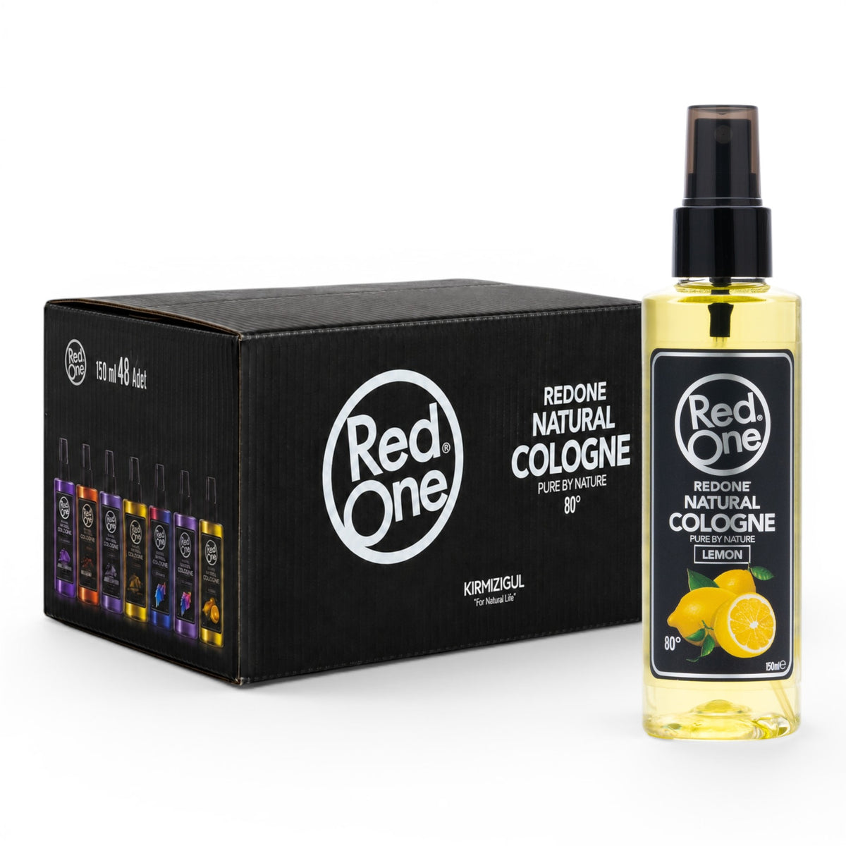 RedOne Natural Cologne Lemon 150ml - Bulk Pack of 48