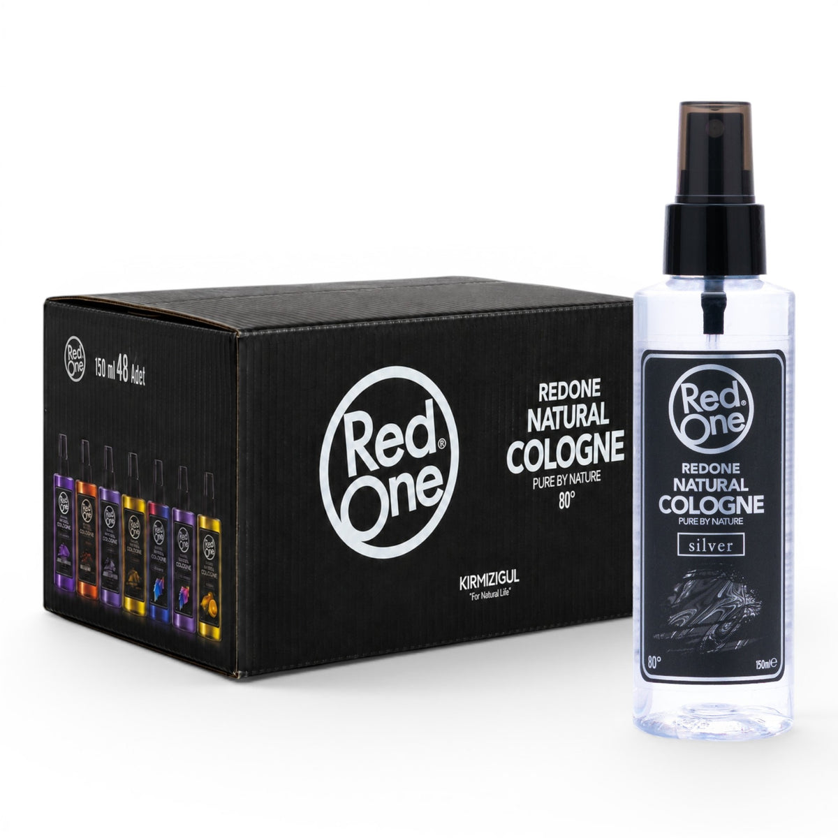 RedOne Natural Cologne Silver 150ml - Bulk Pack of 48