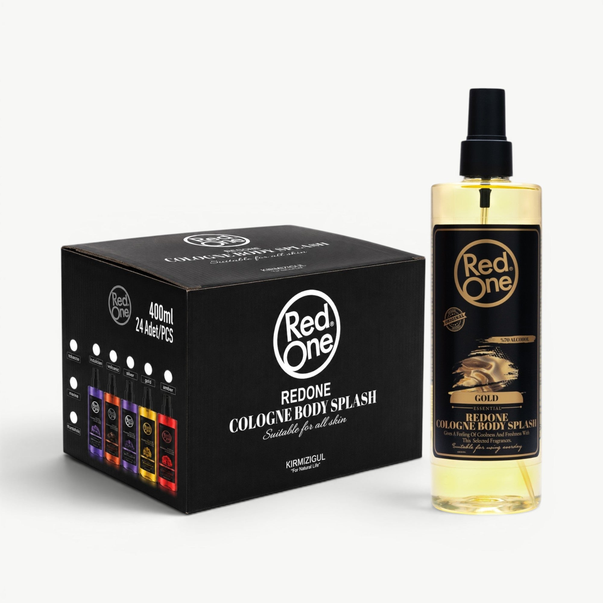 RedOne Cologne Body Splash Gold 400ml - Bulk Pack of 24