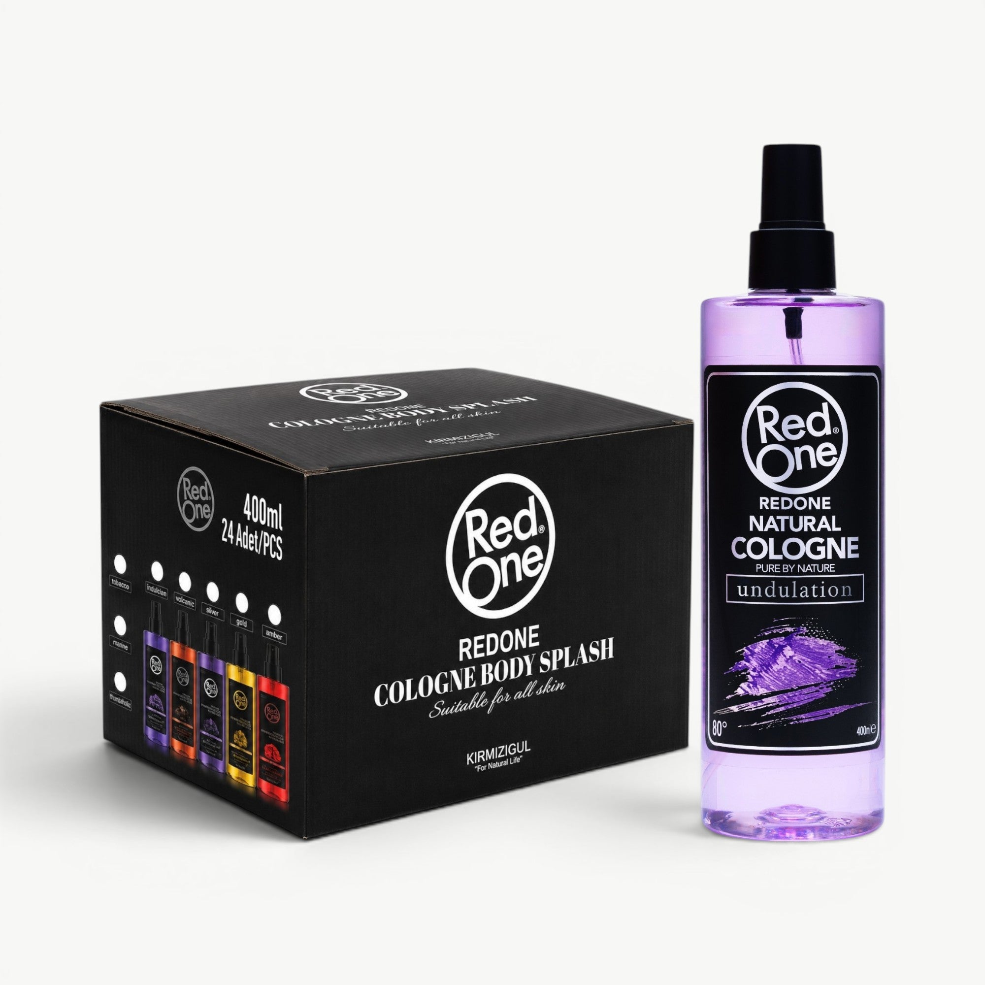 RedOne Natural Cologne Undulation 400ml - Bulk Pack of 24