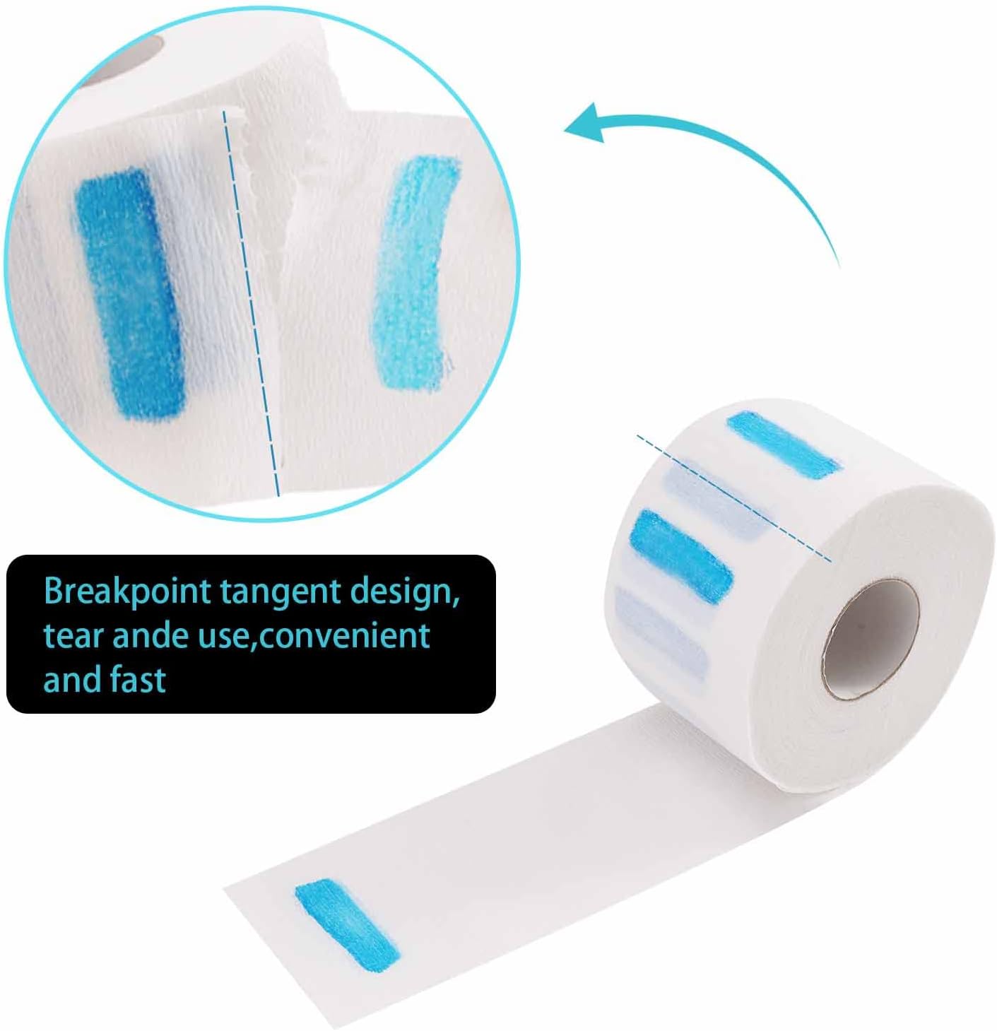 RedOne Barber Salon Neck Strips – 5 Rolls, 100 Strips per Roll | Extra Wide Neck Paper