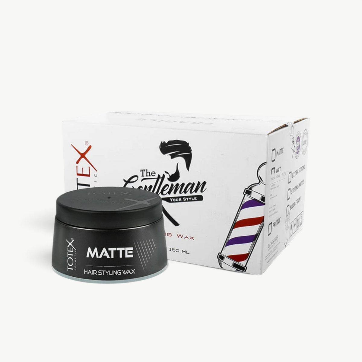 Totex Matte Hair Styling Wax 150ml – Pack of 48